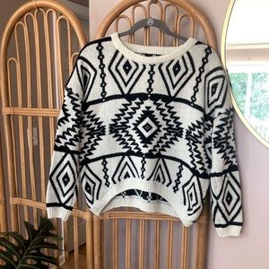 Cute geometric sweater!